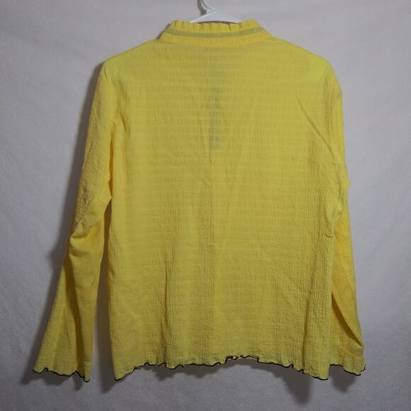 Neo Palm Spring 100 Golf Yellow Quarter Zip Pullover Top Outdoor Size M - Picture 7 of 7